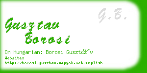 gusztav borosi business card